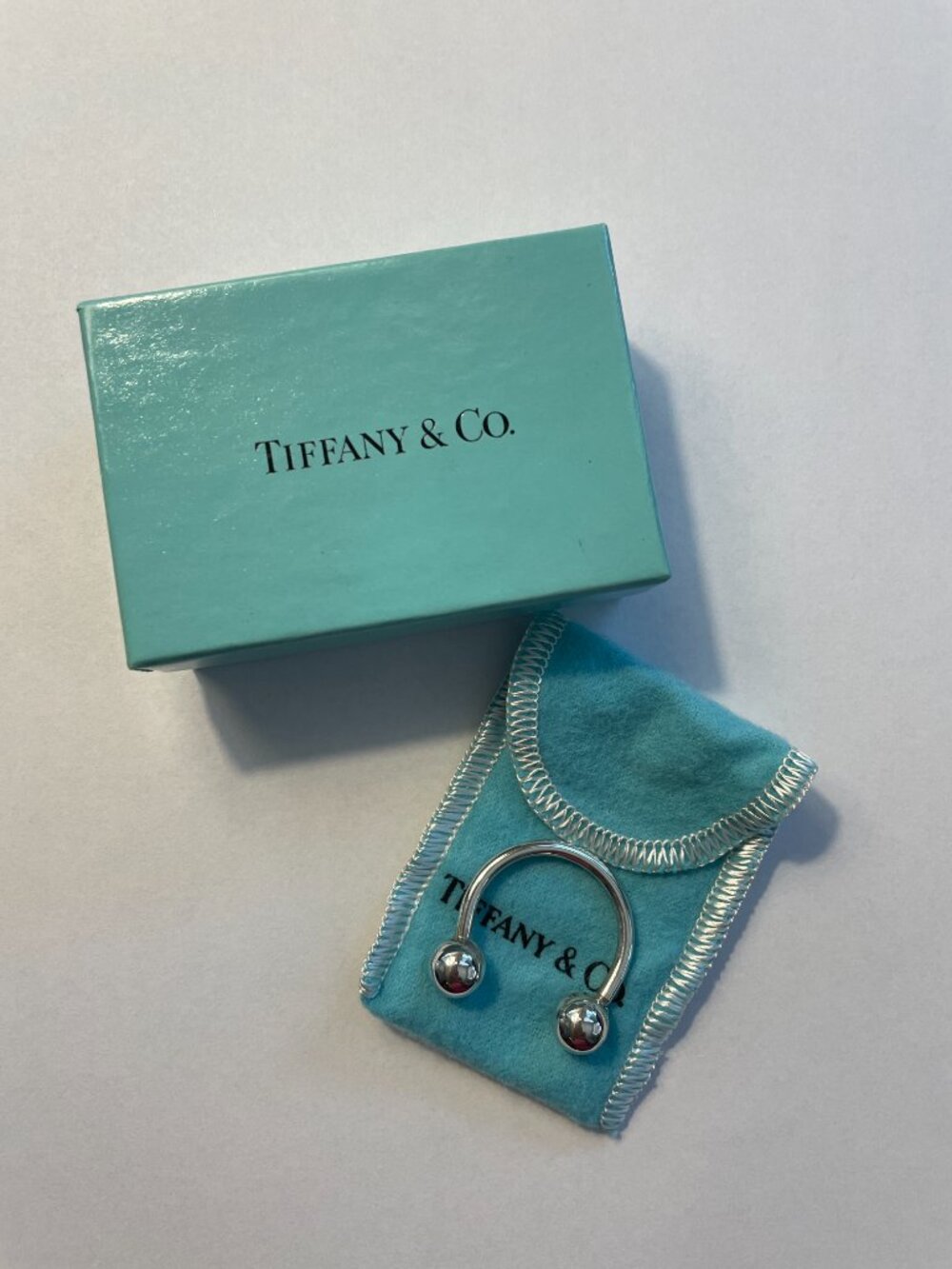 Tiffany & Co Horseshoe Key Ring Chain in Sterling Silver